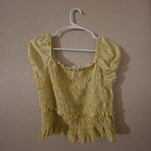 Lush Size Large Yellow Crop Top